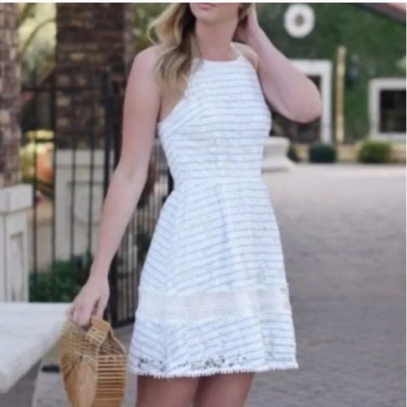 knee length dresses for ladies Amore Silk and Lace Red Dress – www.joa-diary.com main image 1